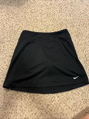 Nike Black Athletic Skort with White Swoosh Accent